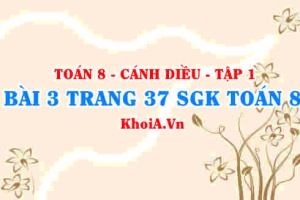 Bài 3 trang 37 SGK Toán 8 tập 1 Cánh Diều